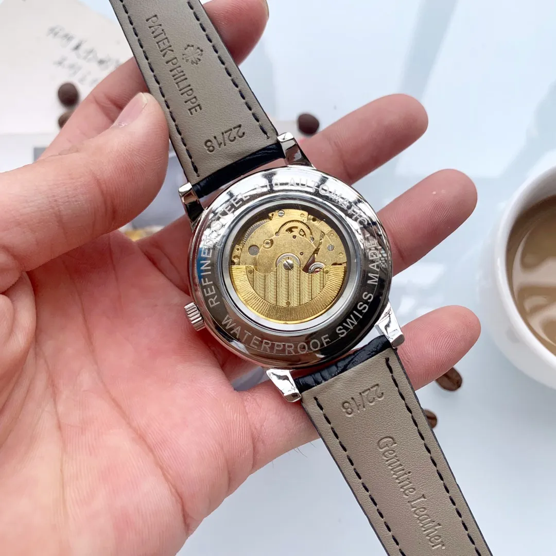 [Foreign trade import] 💰1240 Patek Philippe (top quality, grand appearance) 🎉🎉 [Type]: Fine men's watch (top) top [Strap]: Genuine leather strap (durable) [Movement]: Top mechanical movement (stable) [Material]: Mineral super strong mirror (wear-resistant) Exquisite quality Generous style Excellent temperament Wisdom and exclusivity [Size]: 42mm diameter and 12mm thick Hot sale on the market! Welcome to reprint!